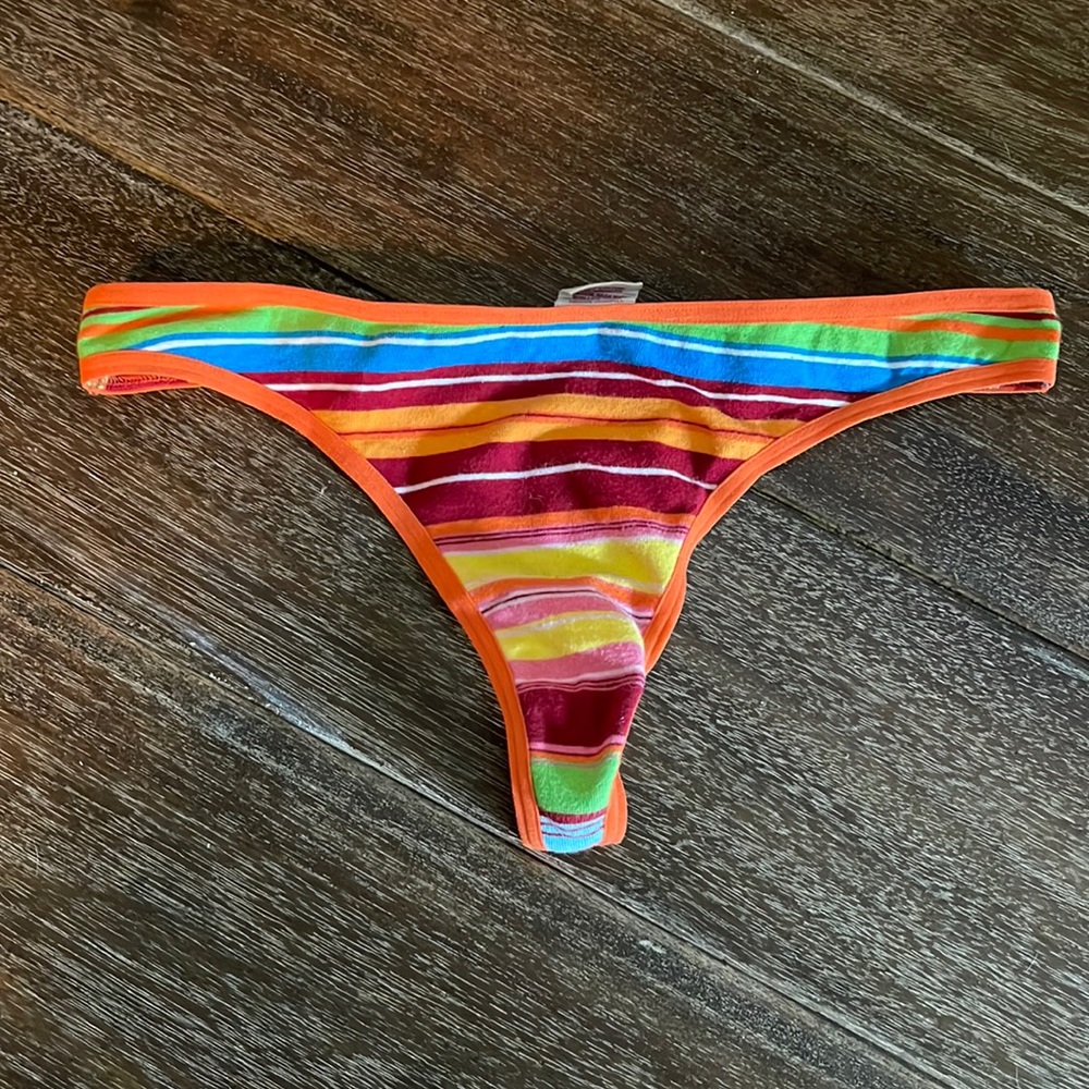 Pink thong panties